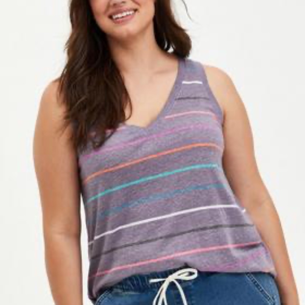 Torrid Vintage Triblend Jersey V-Neck Tank